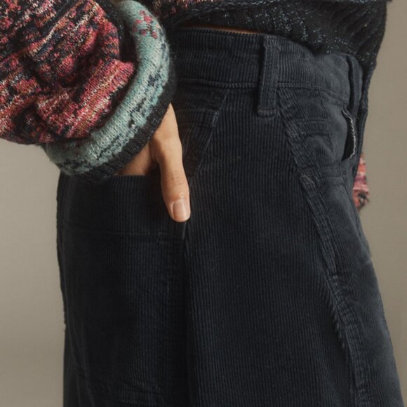 The Kenna Heritage Mid-Rise Barrel Jeans by Pilcro: Corduroy Edition, Navy, 30 - Picture 3 of 10